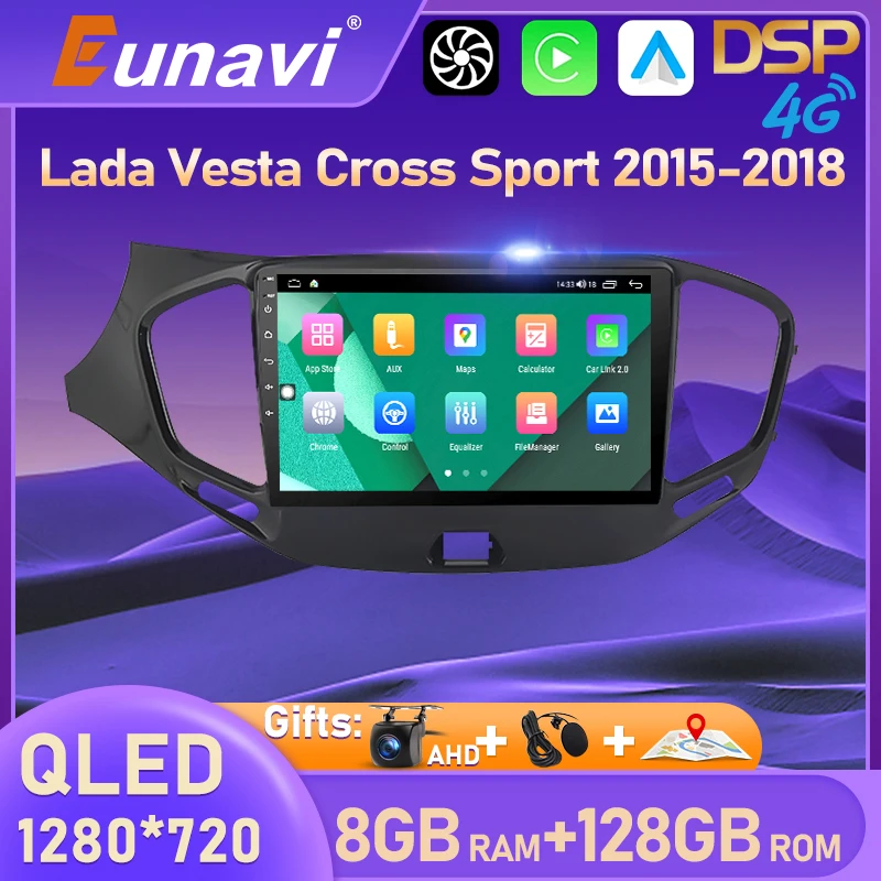 

Eunavi 2 Din Android 10 Car Radio Multimedia Video Player For LADA Vesta Cross Sport 2015 - 2018 4G Carplay GPS Navigation 2din