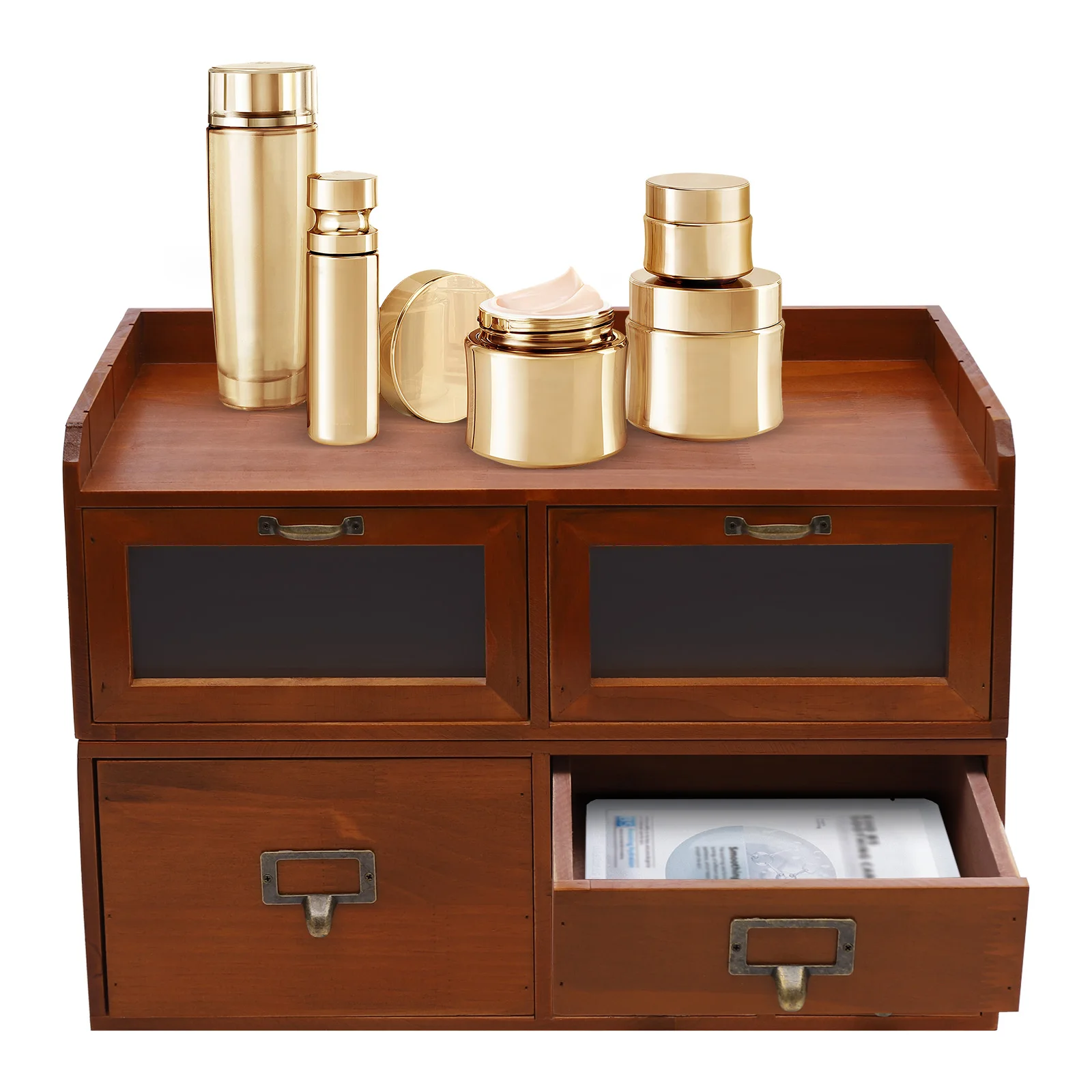 Desktop Organizing Cabinet, Supplies Organizer, Vintage Drawers for Desk