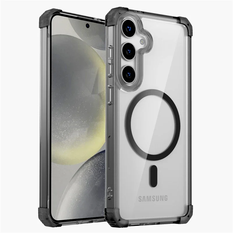 Shockproof Armor Transparent Case with Magsafe Compatibility