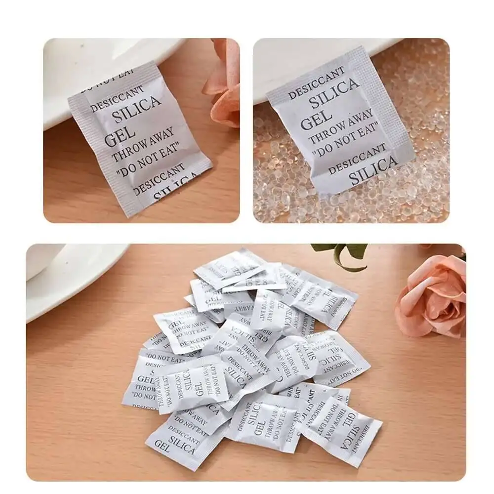 Silica Gel Desiccant Moisture Absorber Dehumidifier 100/200/500 Packs 1G