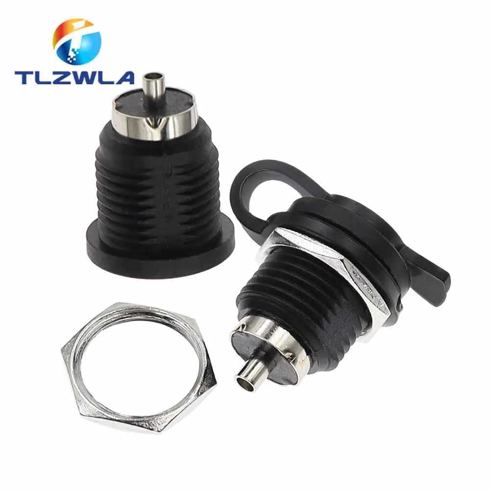 5PCS DC-022D 5.5*2.1mm / 5.5x2.5mm DC Power Plug Socket Connector With Nut Panel Mounting Jack Adaptor DC-022