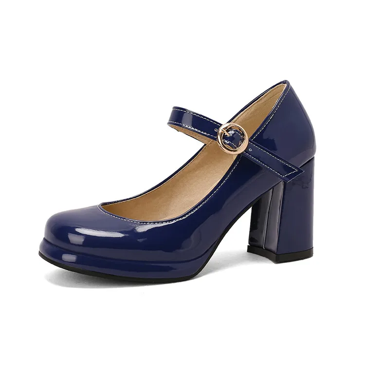 Navy Blue Mary Jane Shoes