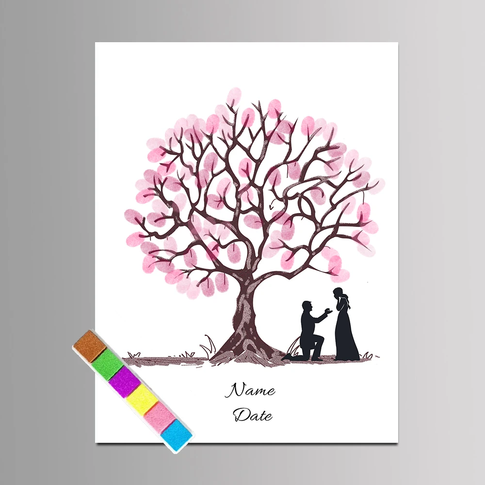 Hot Europe Wedding Event Party Decor DIY Canvas Painting With Ink ...