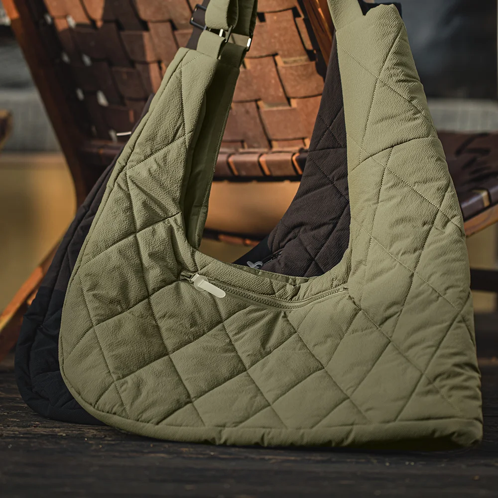 Maden Men's Quilted Vest Bag Large-capacity Crossbody Cotton