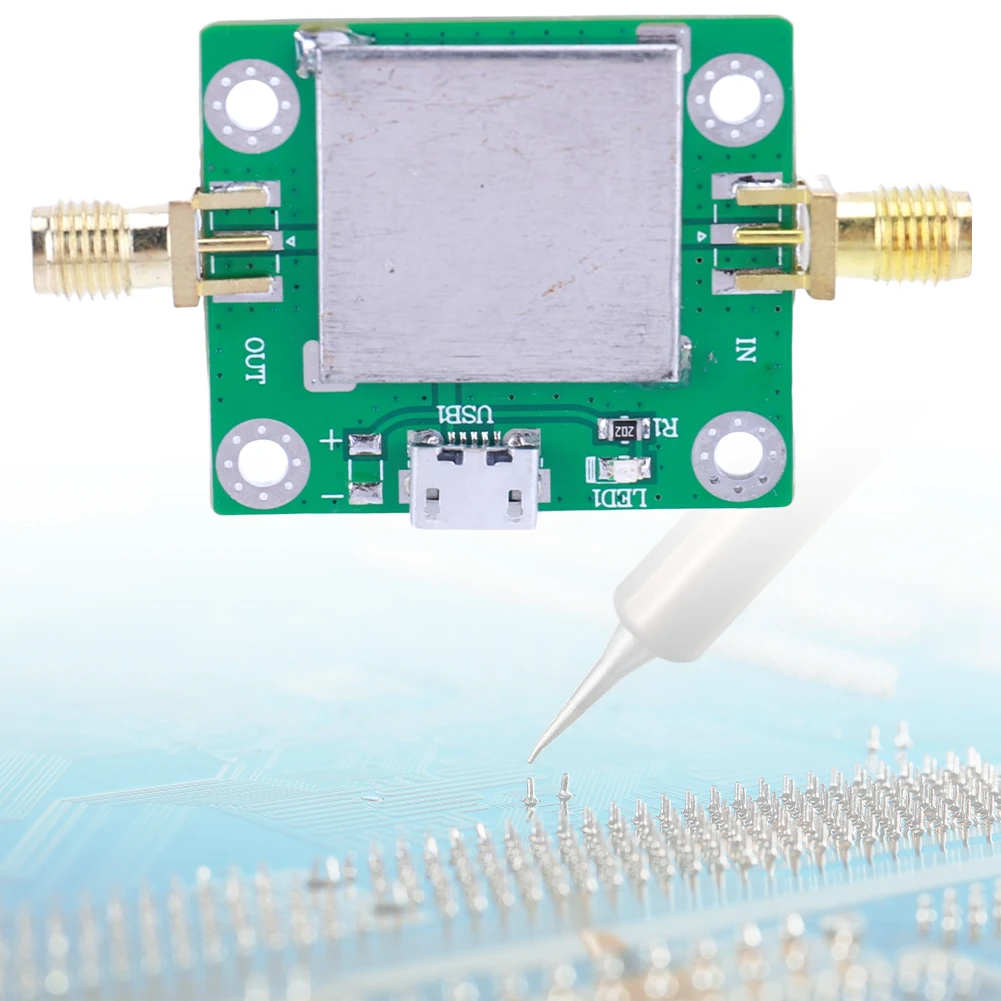 USB 전원 공급 포트 및 SMA 케이블 포함 저잡음 증폭기, 이득 20DB LNA RF 전력 증폭기, 50M-6GHz
