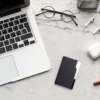 Business Card Holder Stainless Steel PU Leather Metal Business Card Holder Business Simple Fashion Creative Style 4