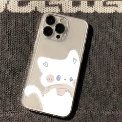Charming Cartoon Cat Couple Phone Case - Black and White Design for Poco F5 Pro (1)