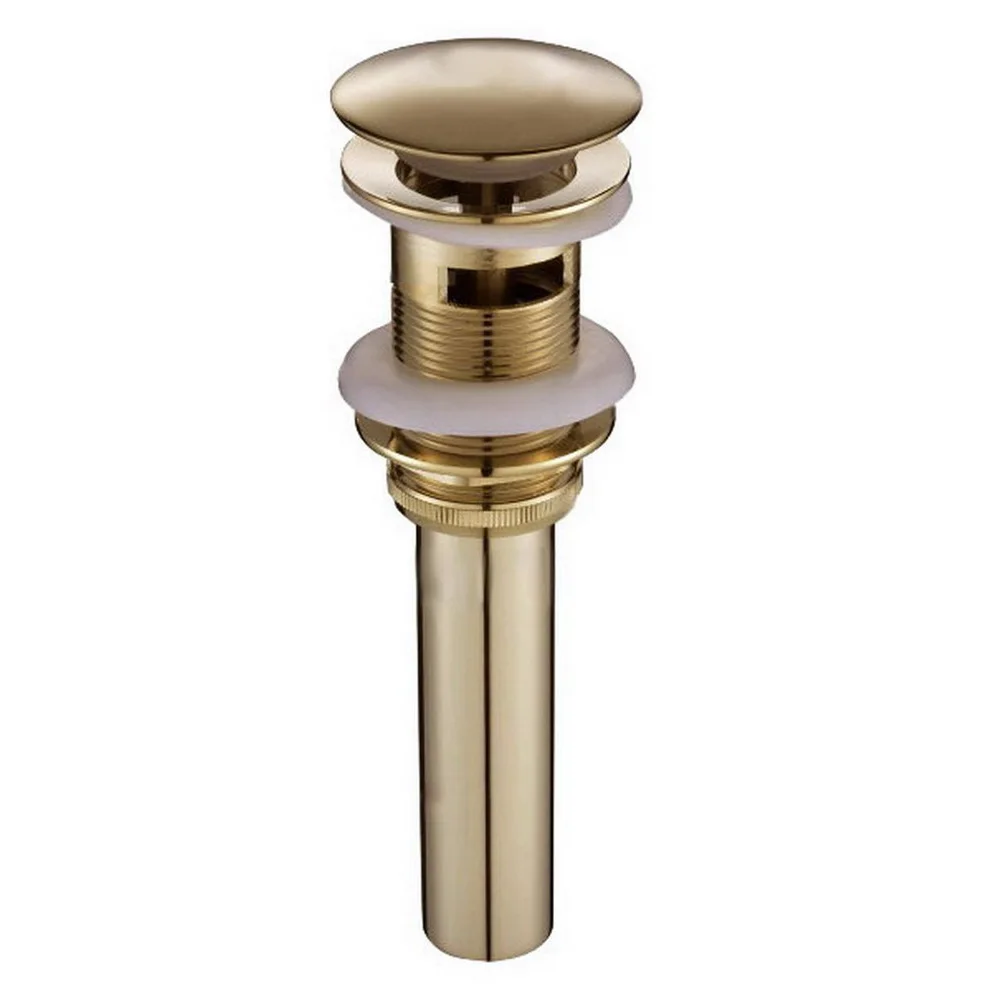 

Gold Brass Bathroom basin Pop Up Drain Bath Strainer Drain With Overflow Products/Accessories Nsd013