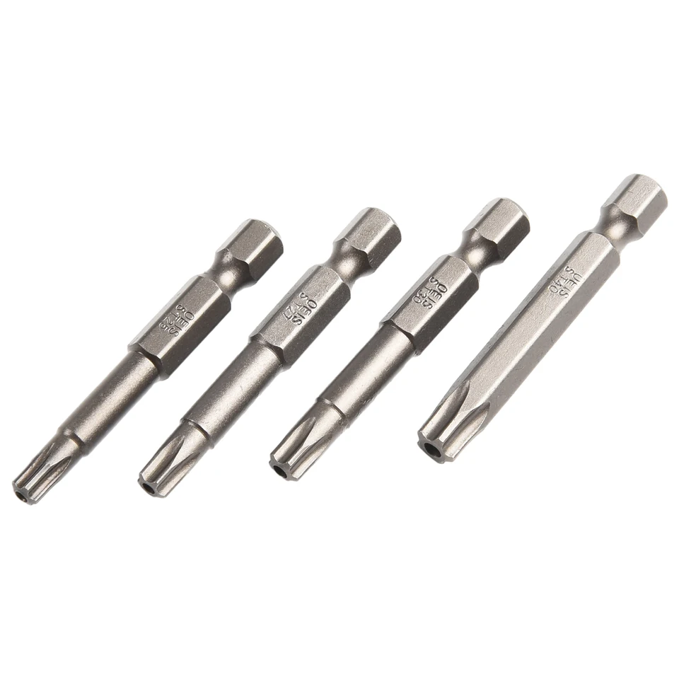 5-Piece T10 Torx Screwdriver Bits - 2.56" Long Magnetic Tamper Proof