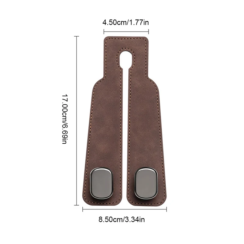 SEAMETAL Quality Car Headrest Hook Premium Suede Rear Seat Hanging Dual Hook 20KG Large Load-Bearing Alloy Hook Hanger Universal BEST SELLERS