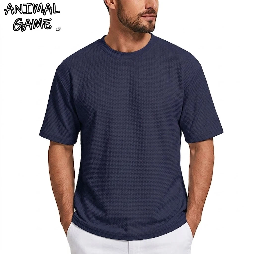 Herren Kurzarm Eisseide Hemden Sommer Atmungsaktive Herrenbekleidung Fitness Slim Fit T-Shirts für Männer Einfarbige T-Shirts Herrenhemd
