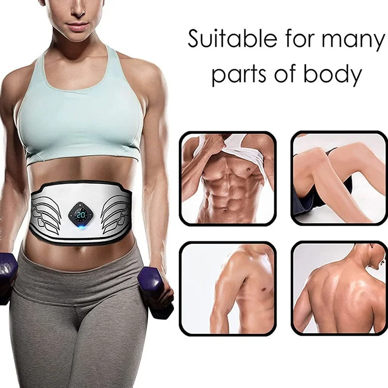 Abs Stimulator Ab hine Abdominal Toning Belt Ems Spiertoner Usb Fiess Training Gear Loss Get Equipment Home Gym Office_voghion.com