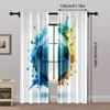 2pcs, Curtain Set Football Club Fabric (without rod) Outdoor Decorations Ldeal for Bedroom & Living Room, Semi-Sheer Polyester 5