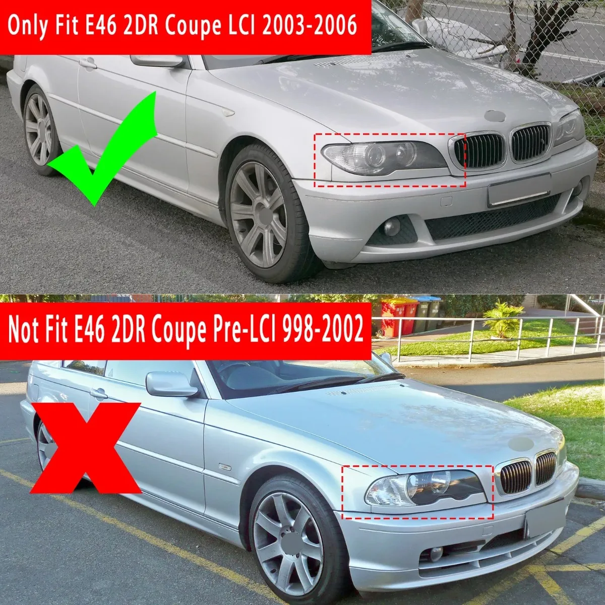 Compatible Avec BMW Série 3 E46 2 Portes Pour LCI 325 330 Coupé