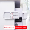 Baby Safety Drawer Lock Anti-Pinching Hand Cabinet Drawer Locks Adhesive No Drilling for Children Kids Protection Home Security 1