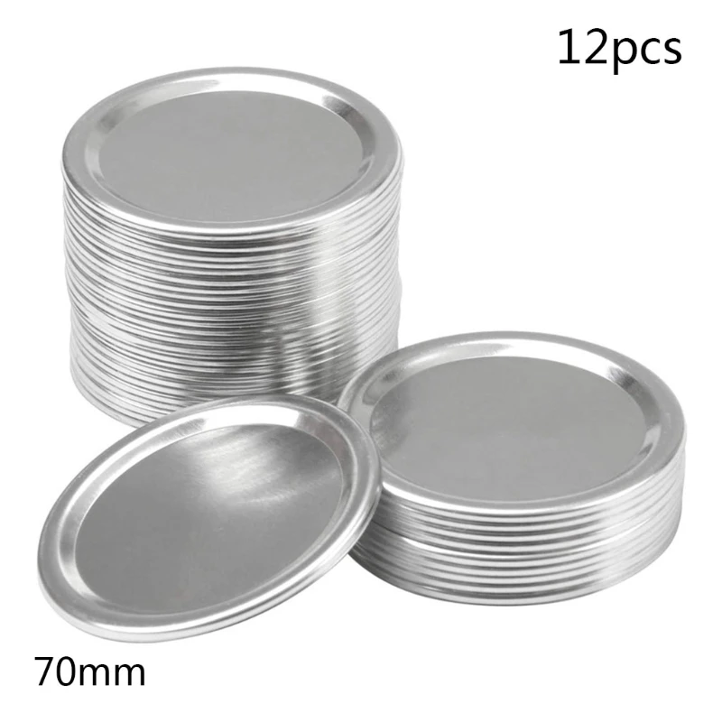 10 Pcs Regular Mouth Canning Lids for Mason Canning Jar Container Cover Bands