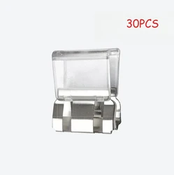 Pack of Detachable Anti - Slip Trouser Clips - Invisible No - Sew Concealment Buckles for DIY Sewing and Crafting (Transparent 30PCS)
