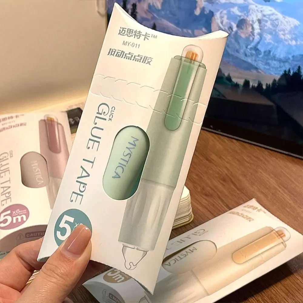 360도 회전 도트 접착제 테이프 프레스 유형 펜 모양 롤링 접착제 테이프 DIY Scrapbooking 대용량