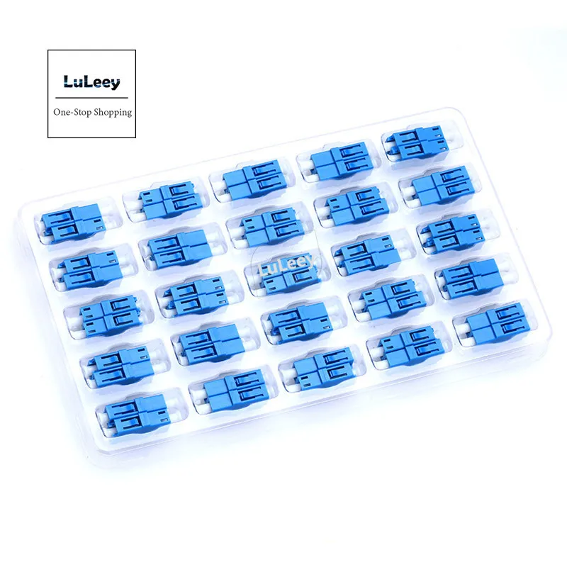 100Pcs Simplex Lc Lc Accoppiatore Connettore Fibra Ottica Accoppiamento Nucleo In Ceramica Adattatore Flangia Giunto Di Testa In Fibra Ottica