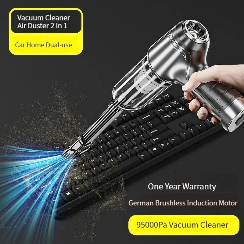 Vacuum Cleaner Handheld Vacuum Cleaner Wireless Vacuum Cleaner Portable Vacuum Cleaner 95000Pa 3 in 1 Car Wireless Vacuum Cleaner 120W Blowable Cordless Home Appliance Vacuum Home & Car Dual Use Mini Cleaner
