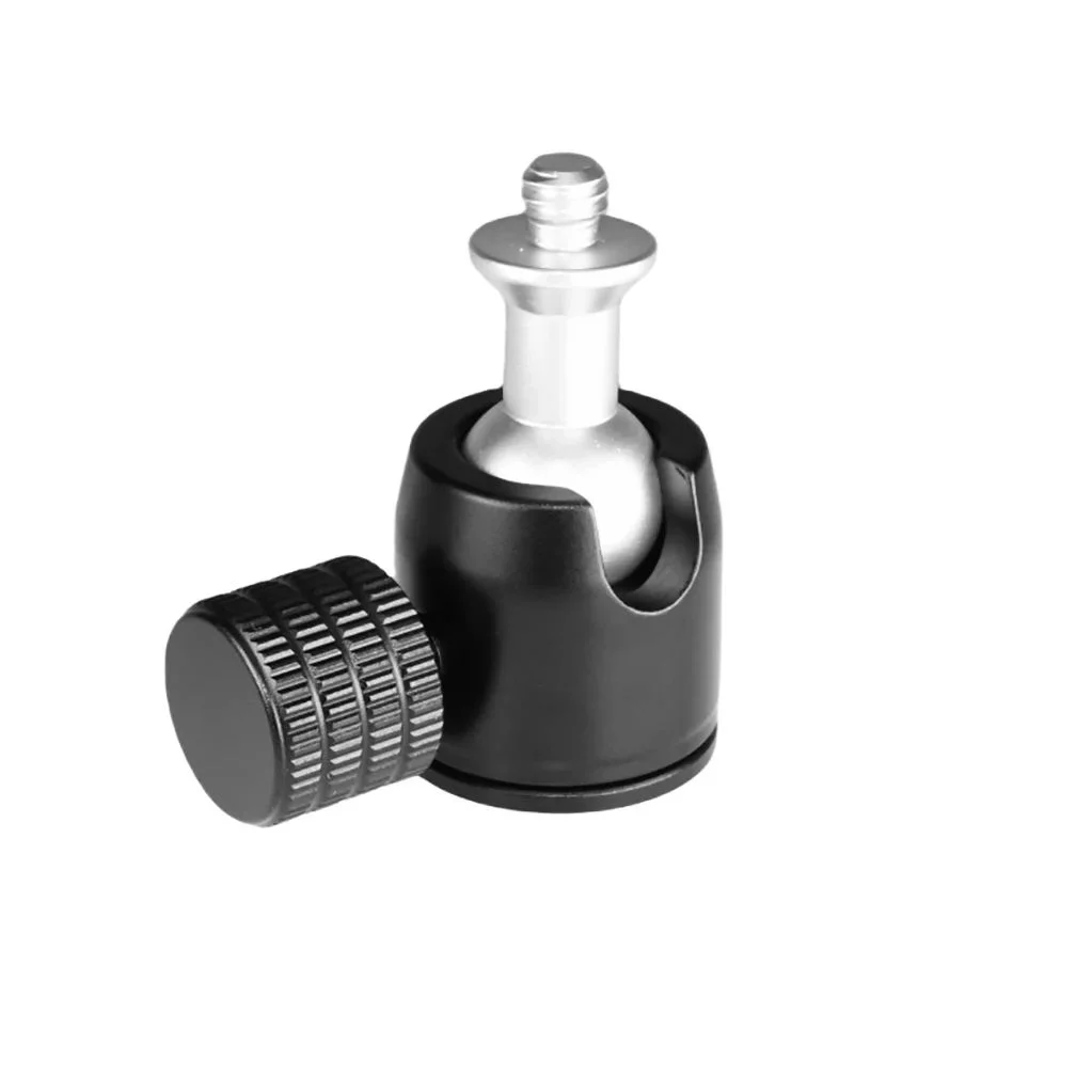 Mini Ball Head Adapter 360 Swivel Mount 1/4 3/8 M4 M5 M6 Hole Tripod Monitor Light Stand for Gopro Insta360 Phone Live Broadcast
