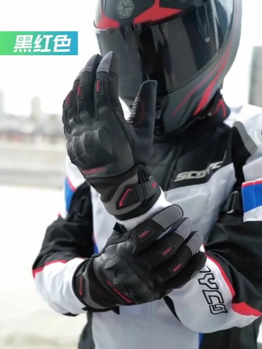 Осенне-зимние мужские и женские водонепроницаемые мотоциклетные перчатки SCOYCO