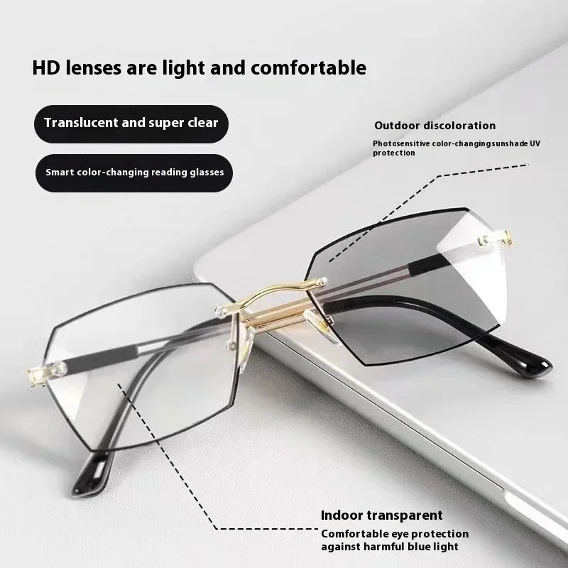Photochromic Reading Glasses Multi Functional Sunglasses HD Anti Blue Light Anti Fatigue Reading Glasses Are Versatile 2