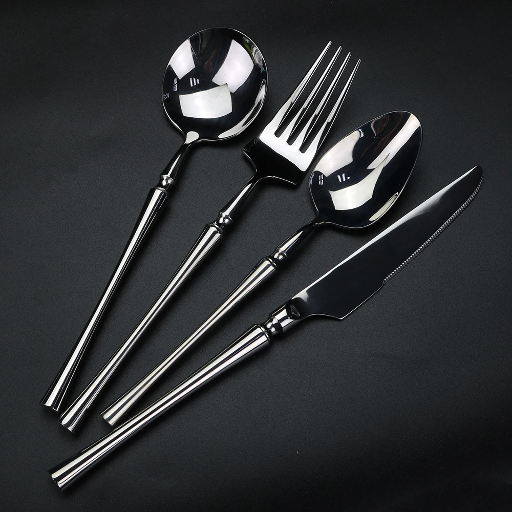 Couteau à steak, fourchette et cuillère en acier inoxydable 304 de haute qualité, épaissis, pour la vaisselle domestique ou hôtelière