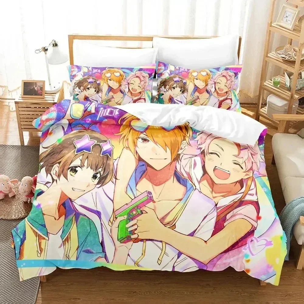 3dAnime Idolmaster SideM Bedding Set Duvet Cover Bed Set Quilt Cover Pillowcase Comforter king Queen Size Boys Adult Bedding Set