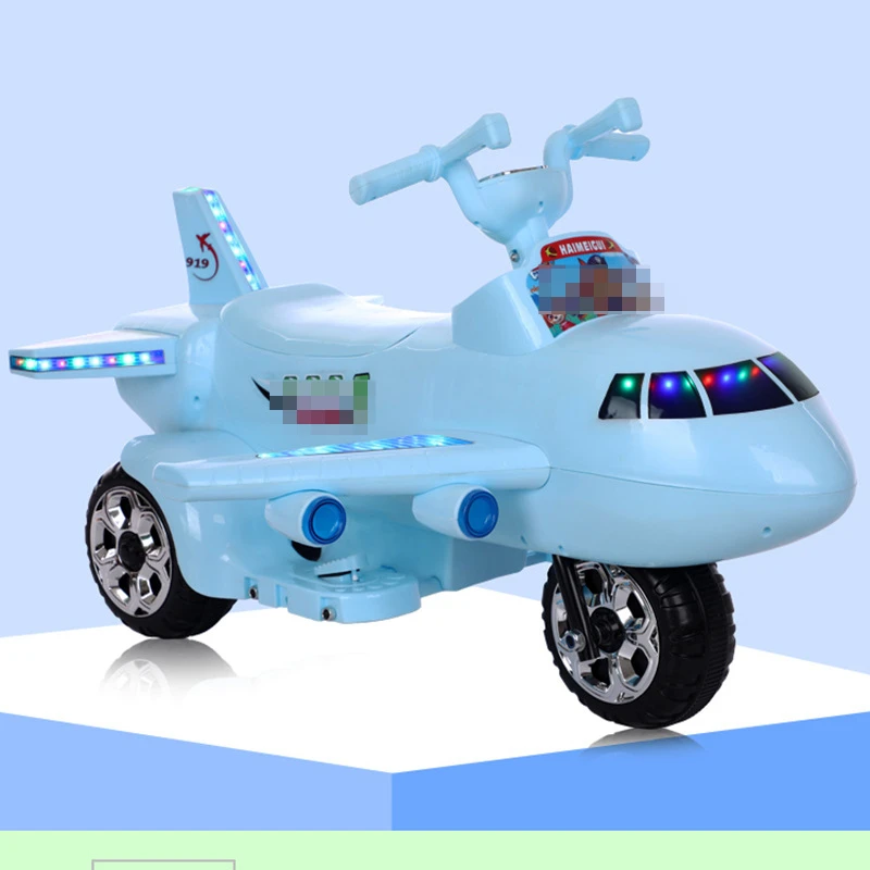 Children's Electric Toy Plane Car Can Sit People Charging Dual Drive Tricycle 2-6 Years Old Kids' Ride on Vehicles children s electric toy motorcycle can sit people tricycle children s remote control ride on toys rechargeable battery car