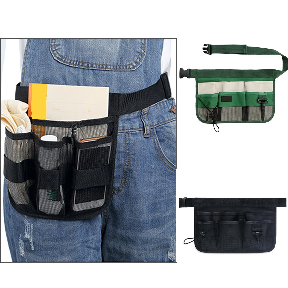 Oxford Cloth Home Cleaning Restaurant Waist Tool Bag Adjustable Belt Oganizer Apron Multi-pockets Multi-functional Electrician