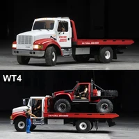 In Stock CROSSRC WT4 1/10 4*2 Metal RC Wrecker Road Rescue Truck Recovery Car with Lights Two-speed Engineering Transport Model 2