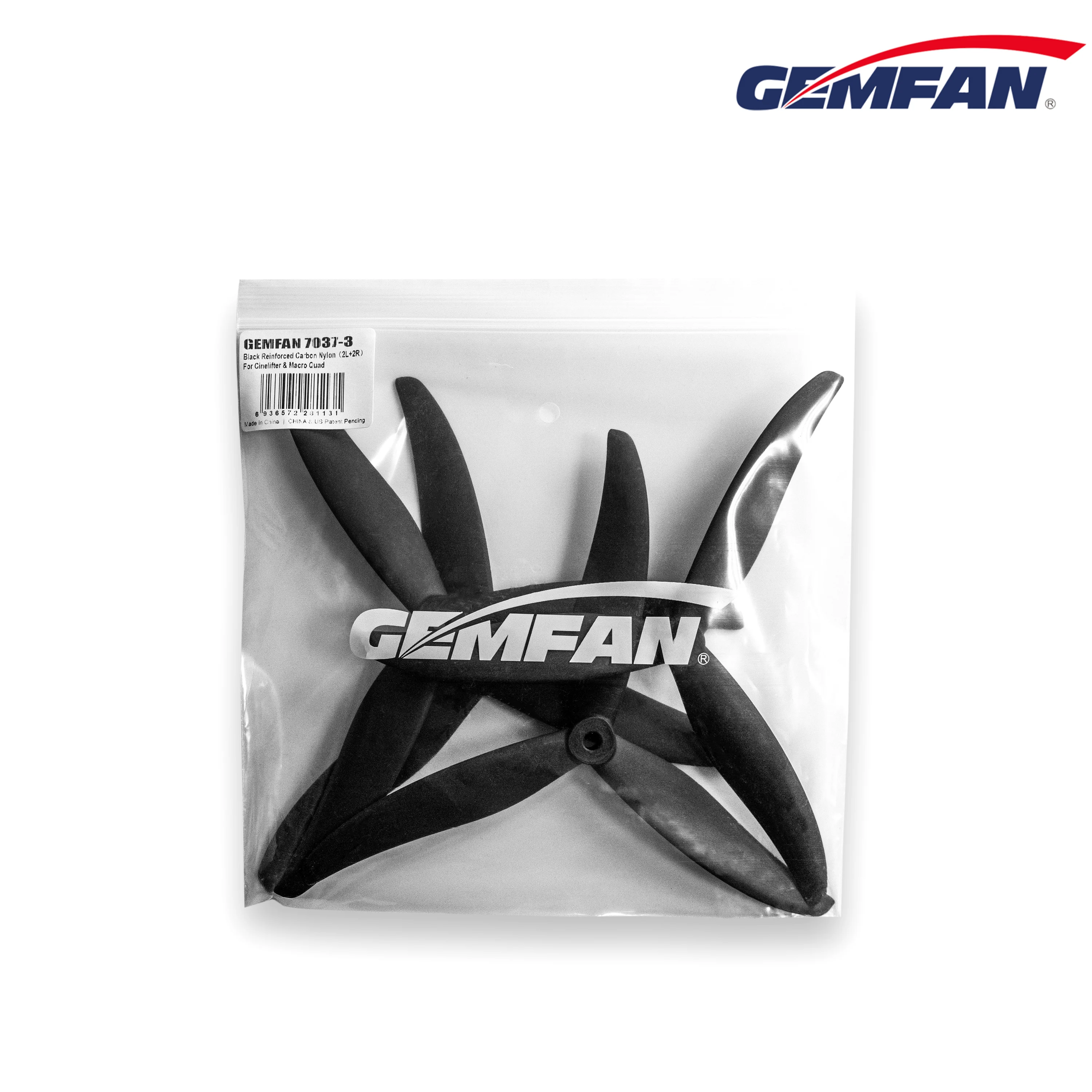 

6 пар (6CW + 6CCW) Gemfan Cinelifter 7037 7X3.7X3 3-лопастной ПК/усиленный углеродный нейлоновый Propeller для FPV 7 "Cinelifter MacroQuad