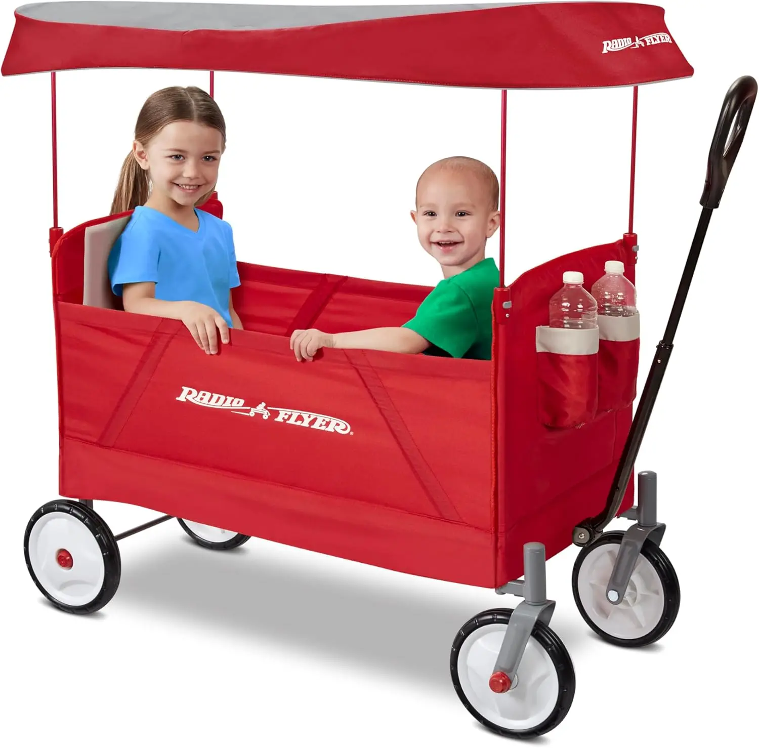 Radio Flyer Folding Wagon with Canopy for Kids, Garden and Cargo 3