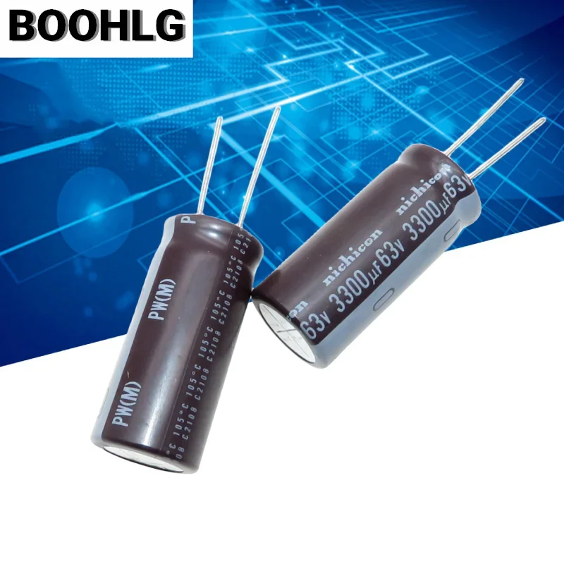 original 3300UF 63V Nichicon capacitor 63V 3300UF 18X40 PW high frequency low resistance 5PCS