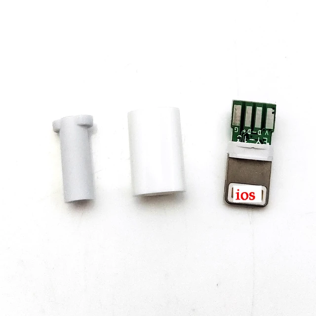 3 6 10set Lightning Dock USB Plug 3.0mm With Chip Board Male Connector  welding Data OTG Line Interface DIY Data Cable For Iphone - AliExpress