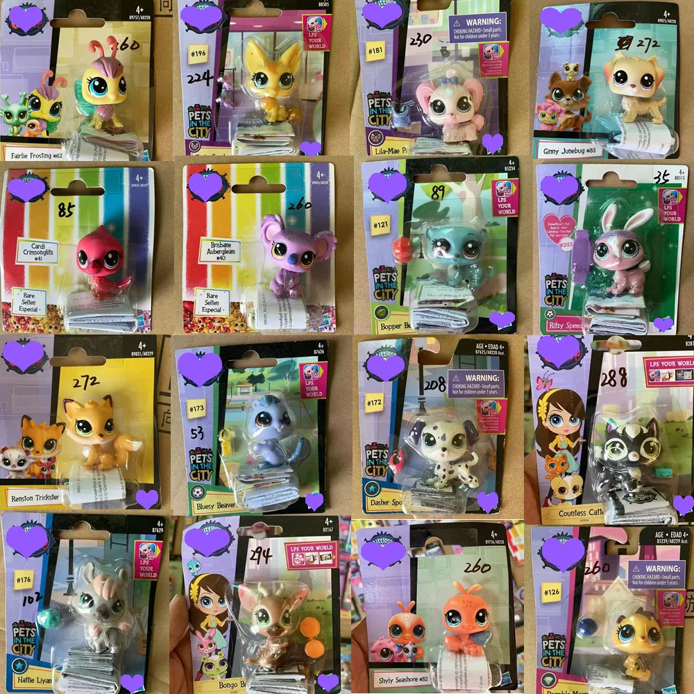 Original Pet Shop Toys Monkey Dog Cat Bear Deer Animal Figures