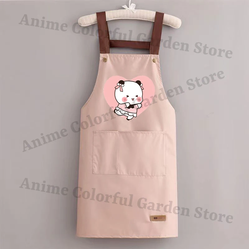 Bubu Dudu Kitchen Waterproof Oil Resistant Apron for Men Women Anime Fashion Aprons Cooking Solid Color Hotel Work Clothes Gifts