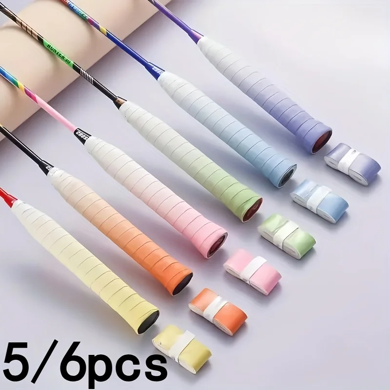 Non-slip Badminton Racket Handle Grip Gradient Overgrip Tape Winding Tennis Racket Rubber Grip Racquet Supplies Outdoor Sports racket grips racket tape badminton overgrip