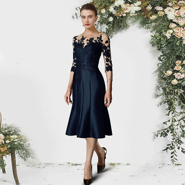 navy lace bridesmaid dresses short Navy Blue Short Bridesmaid Dresses Off Shoulders Lace homecoming Dress with  Sleeves