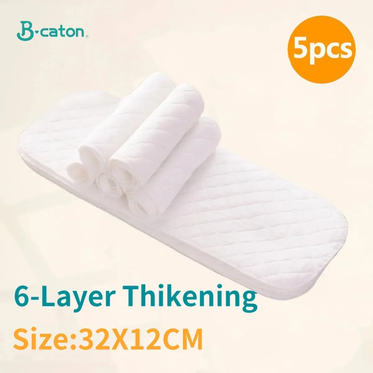 Cloth Diapers Cloth Diaper Insert Cloth Diaper Liners 5/10Pcs Baby Diapers Reusable Washable Cotton Diaper Ecological Nappies Insert Cotton Cloth Breathable Absorbent Cloth Diapers