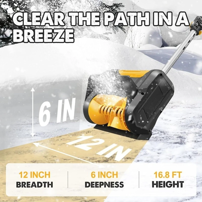Cordless Snow Shovel,21 Volt 13 Inch 4-Ah Snow Thrower 2