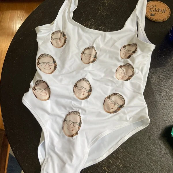 Bachelorette Swimsuit Photo Face Swim Suits Personalized Bathing Suit Bride Squad Swimsuit Funny Suits One Piece Swimwear one piece swimsuit