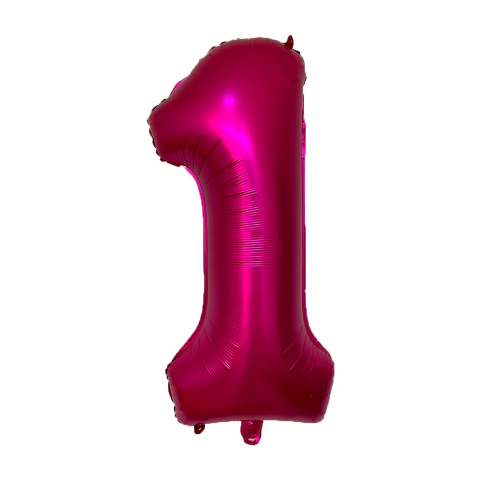 Palloncino Numero 1 Gigante 100 Cm – Rosa Pastello Aria Di Festa Per Decorazioni Compleanno E Feste - 3