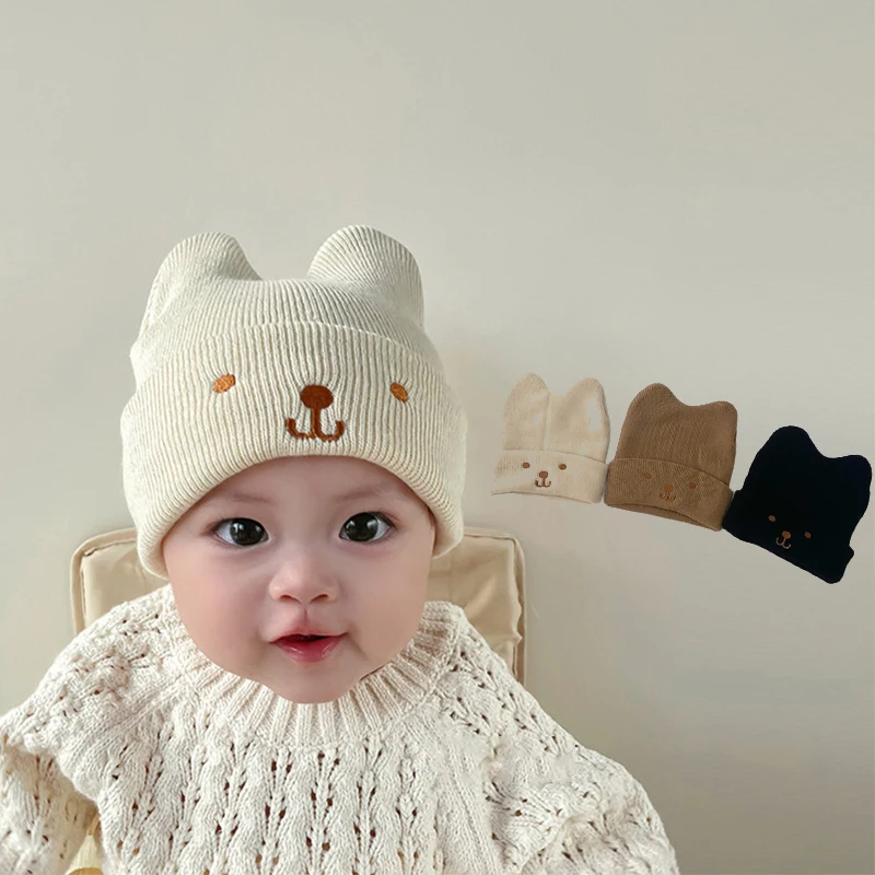 Winter Knitted Rabbit Ears Beanie Cap Warm Cycling Ski Mask Universal Size  Trendy Winter Warm Cap 