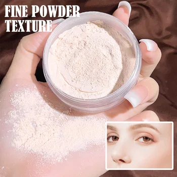 Cipria fissante per trucco leggera, impeccabile e trasparente, impermeabile e facile da togliere, polvere fissante e fissante per il trucco naturale 1