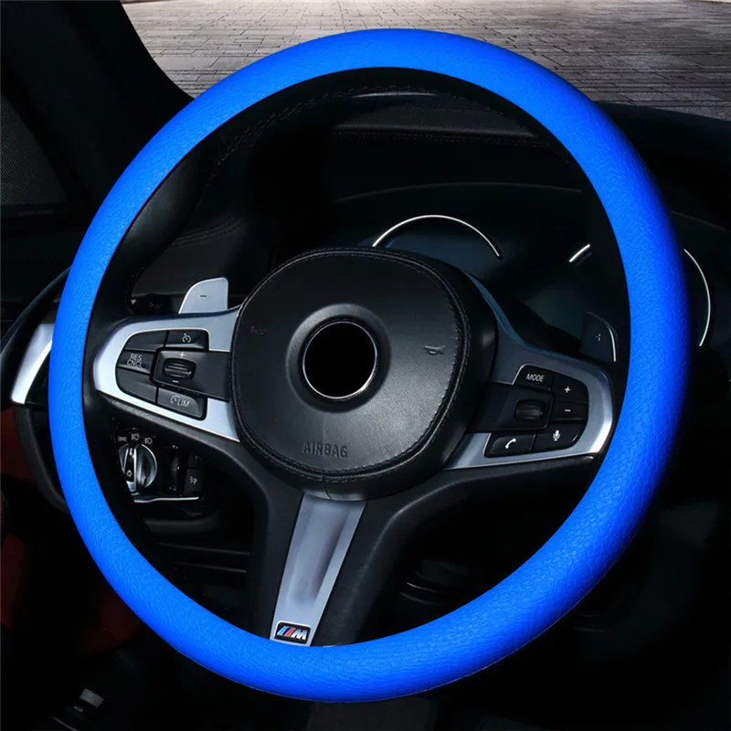 Car Accessories Interior Steering Wheel Cover Carbon Fiber Hand Stitch  Universal For BMW GOLF PEUGEOT TESLA Funda Volante Coche - AliExpress