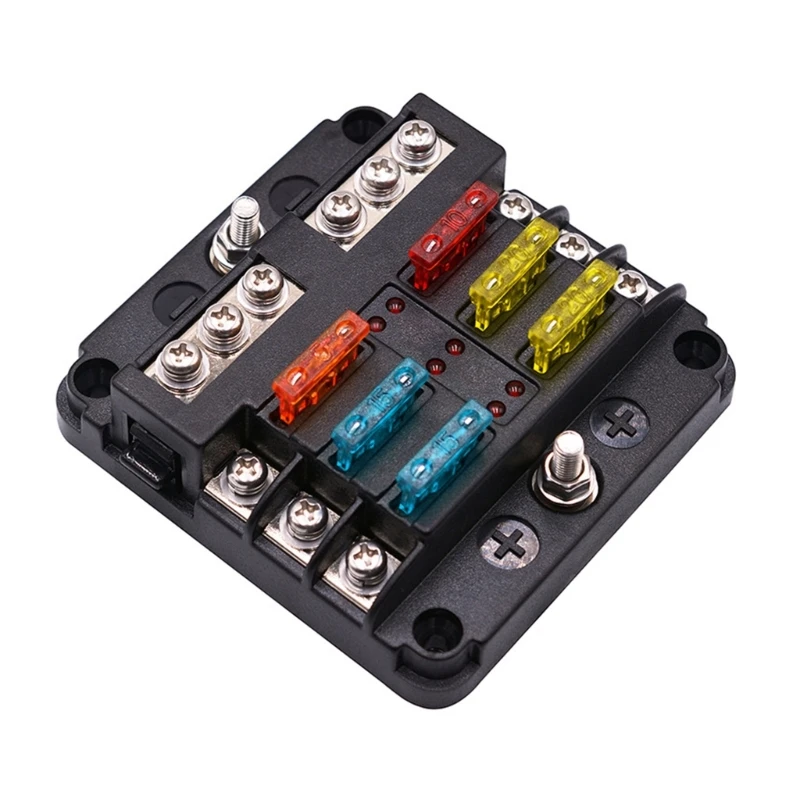 

Block With Ground Circuit Box Holder-Protection Cover LED Light