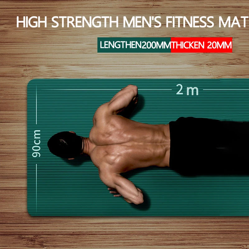 Yoga Mat 200CM x 90CM Exercise Yoga Mat High Density Anti-Tear Fitness & Exercise Gym Mat With Carrying Strap and Bag