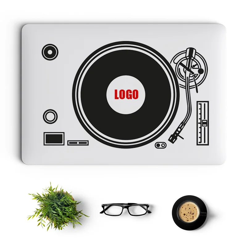 

DJ Turntable Vinyl Laptop Stickers for Macbook Pro 14 16 Air Retina 13 15 Inch Mac Skin HP Notebook Decal Musician Record Player